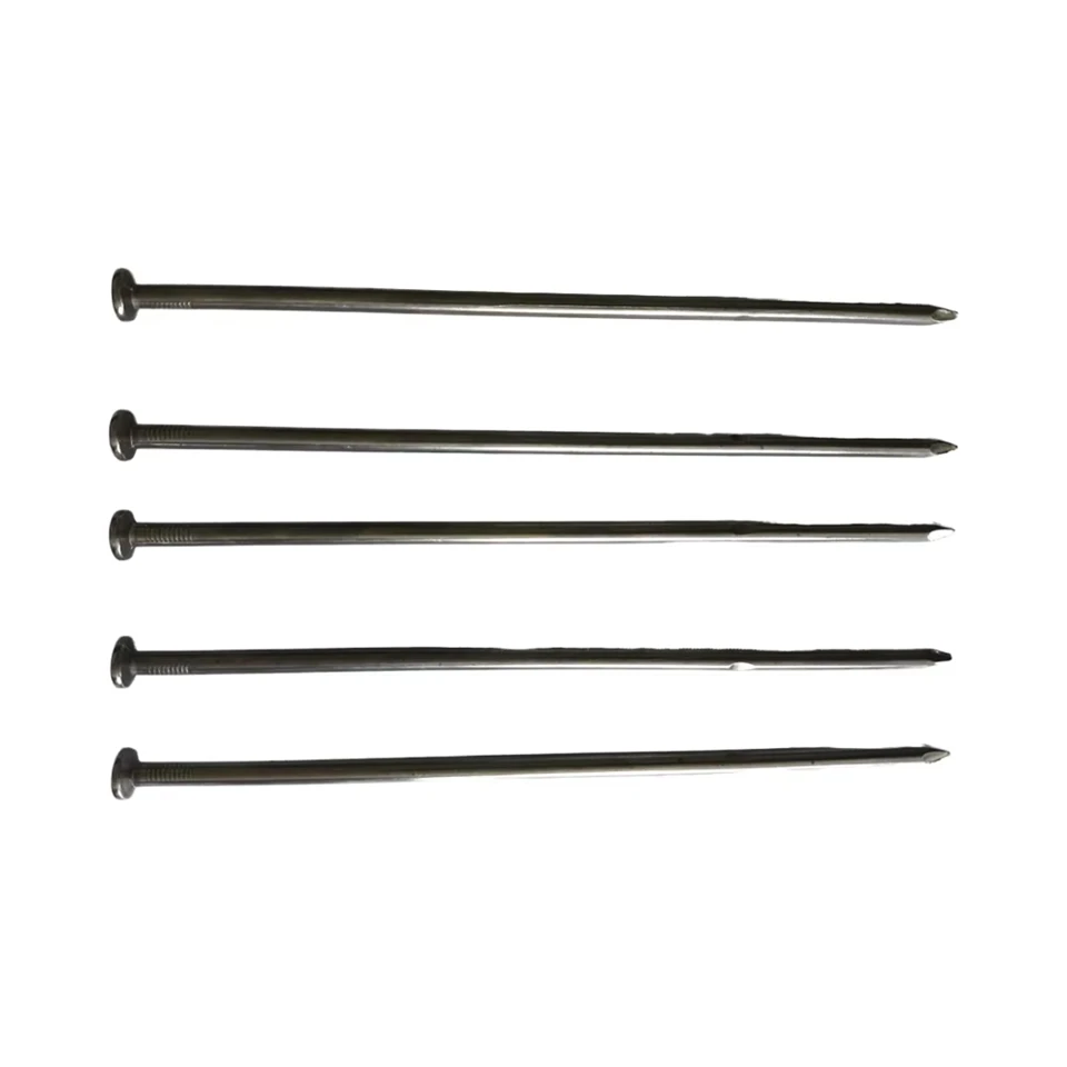 200mm Round Head Smooth Fluted Masonry Steel Nails Common Steel Nails For Building Construction