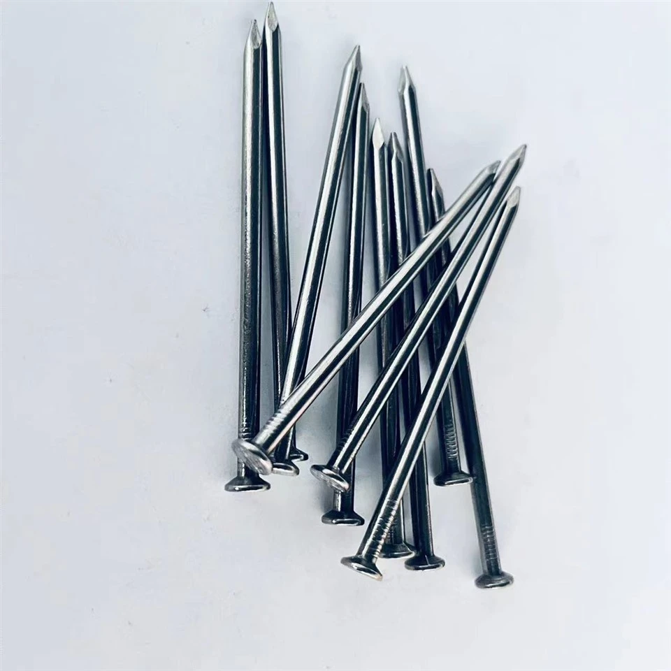 3 Inch DIN Common Galvanized Steel Iron Masonry Nails Double Head Style Smooth Barbed Fluted Diamond For Construction Cartons