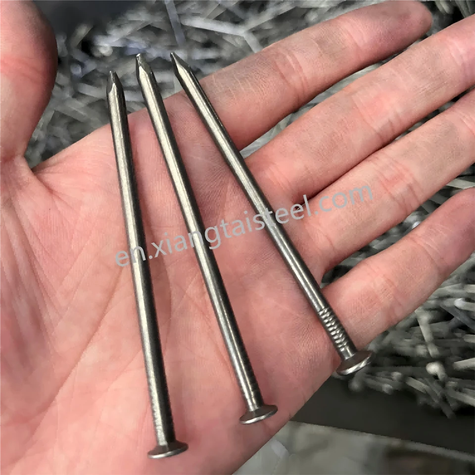 High Quality 7 Inch Galvanized Wood Brad Cap Head Smooth Common Nail Construction Low Carbon Steel Wire Factory Direct High